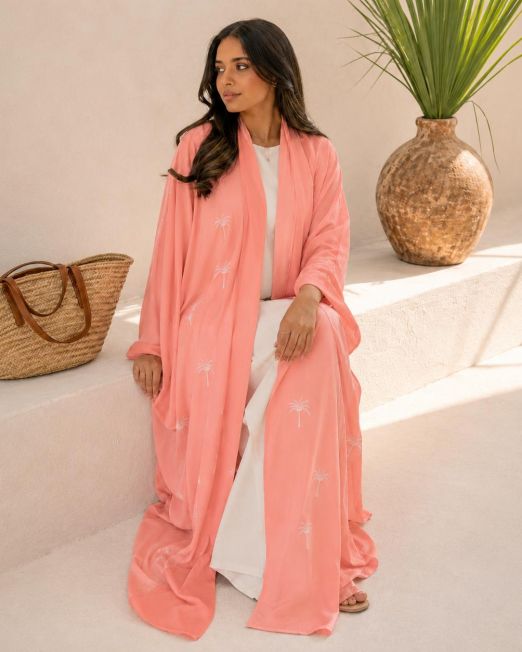 SalmonPink Palm Tree (Abaya)