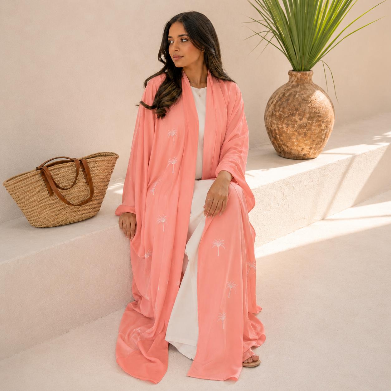 SalmonPink Palm Tree (Abaya)