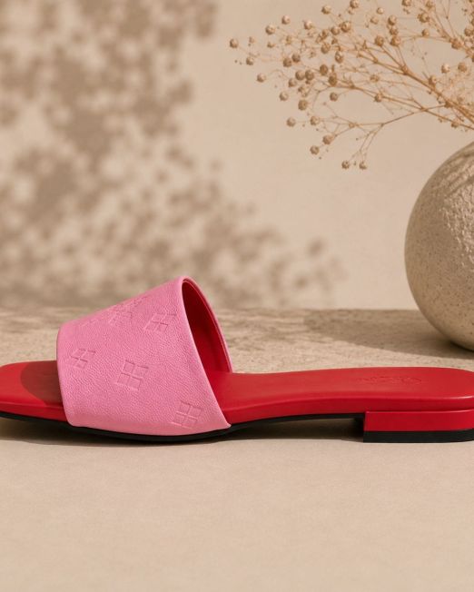 Flat Mules (Red)